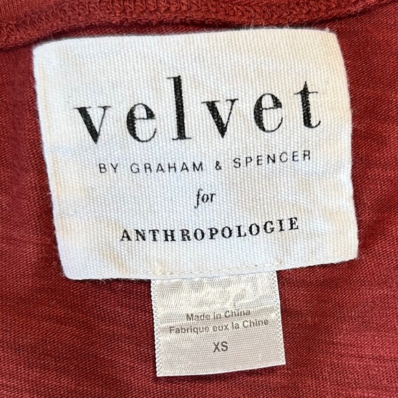 Anthro Top w/Gauze Sleeves - Rust - Picture 10 of 13
